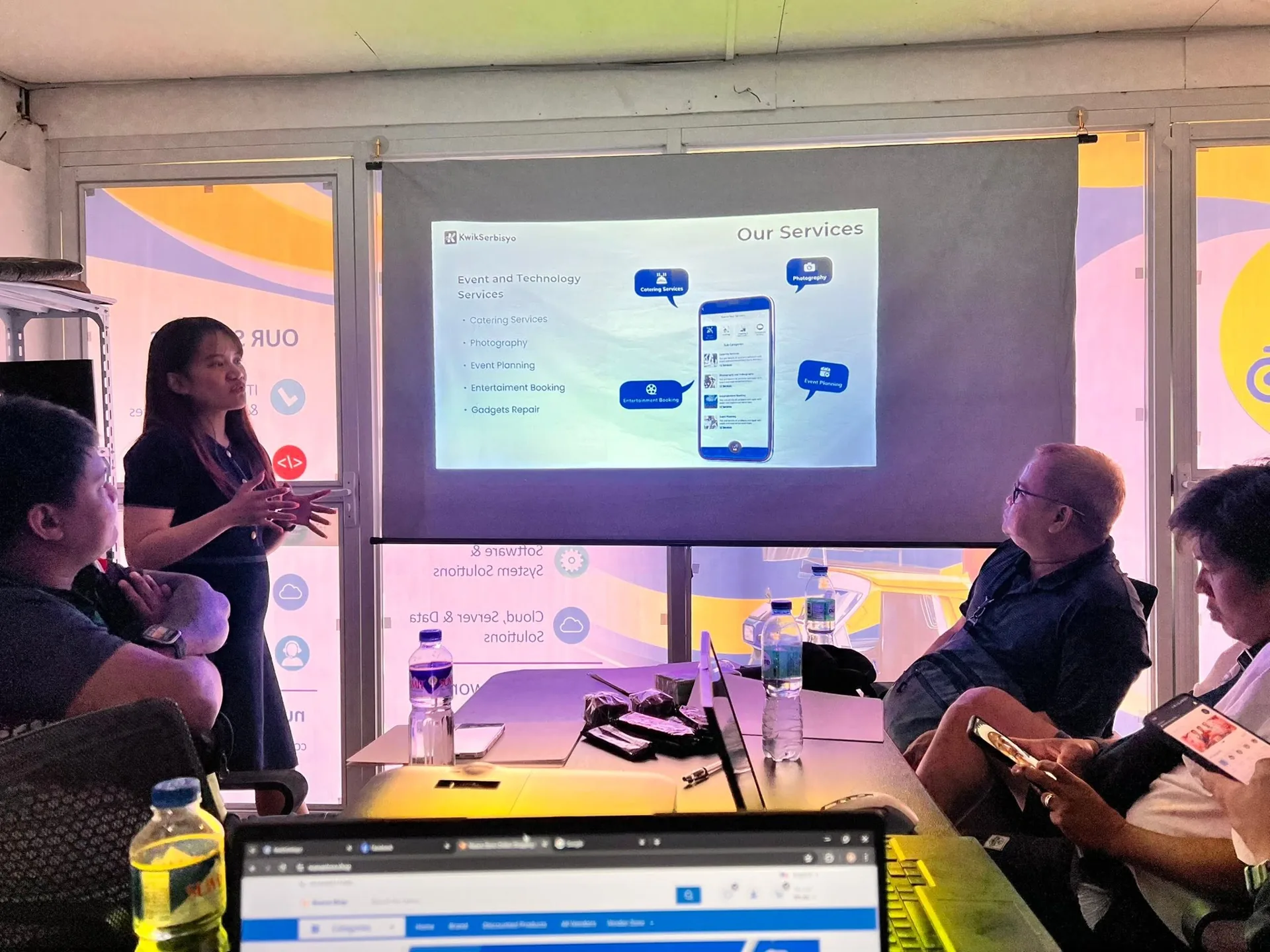 Nueva Technology at a client meeting or event