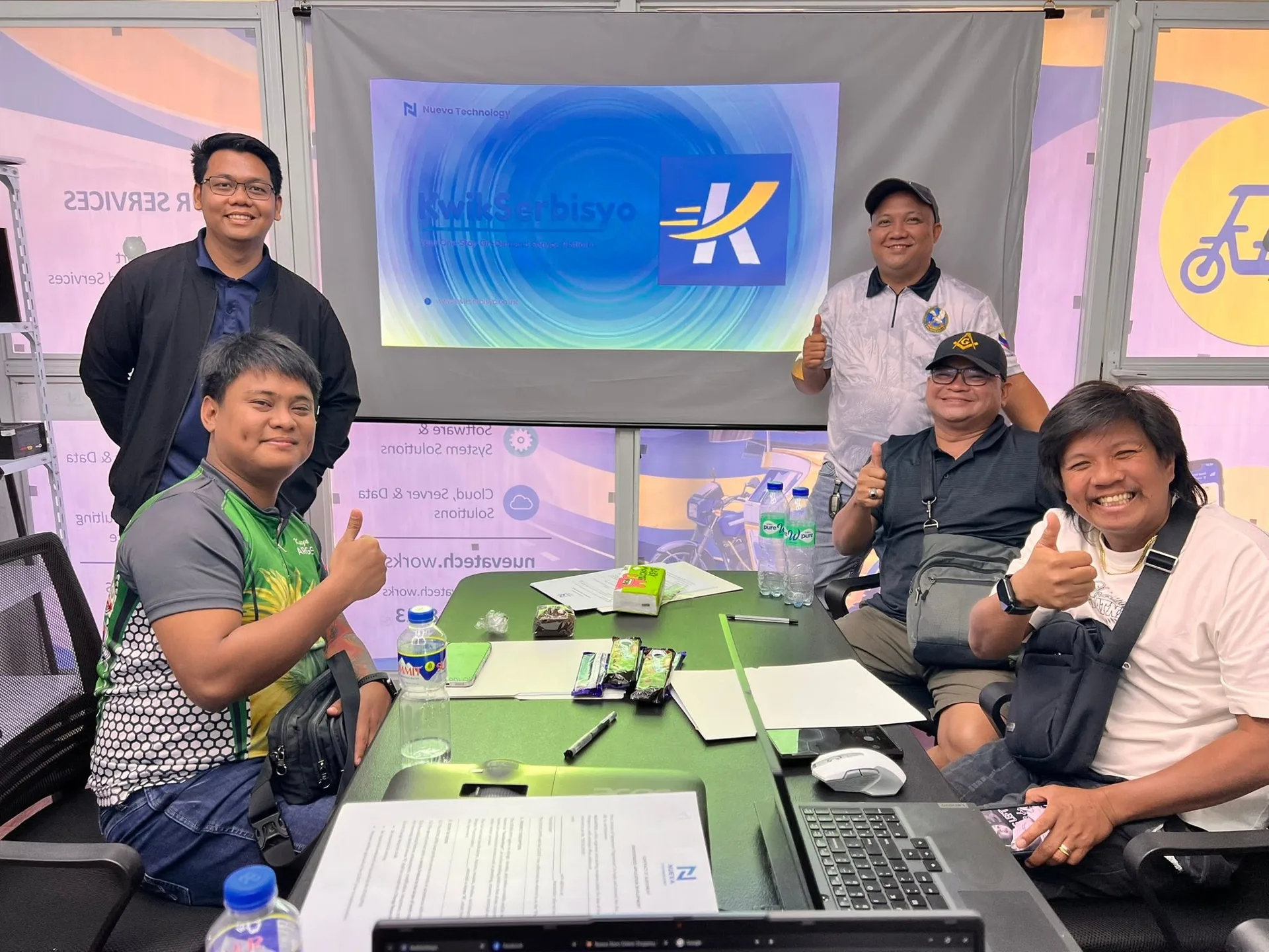 Nueva Technology at a client meeting or event