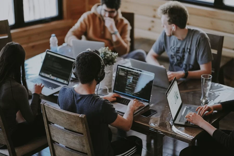Team collaboration during a software planning session